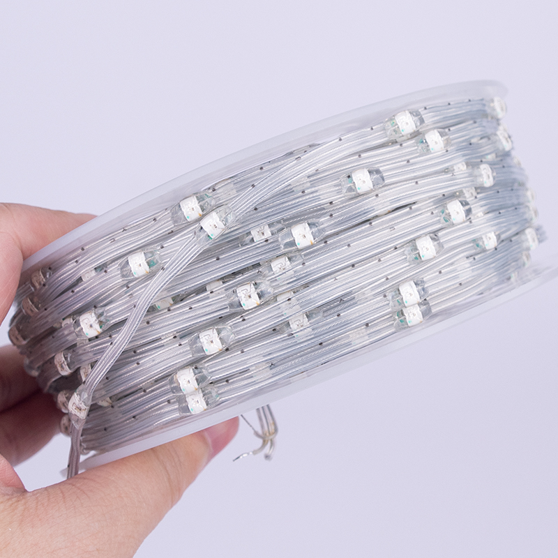 5V 12V WS2811 WS2812 3PIN lente transparente luces de cadena LED Color de sueño RGBIC direccionable individualmente luz de píxeles de semillas de hadas