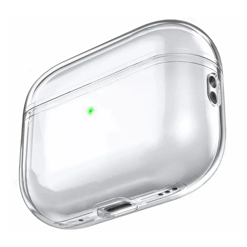 Прозрачный чехол для наушников для Airpods Pro 2, чехлы поколения, жесткий прозрачный чехол из ТПУ для наушников Airpods 4 3 2 1