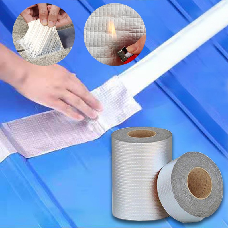 Cinta impermeable a prueba de fugas para techo, cinta adhesiva de papel de aluminio, reparación de grietas, tuberías antifugas, paredes, pegatina para fugas, cintas súper Nano