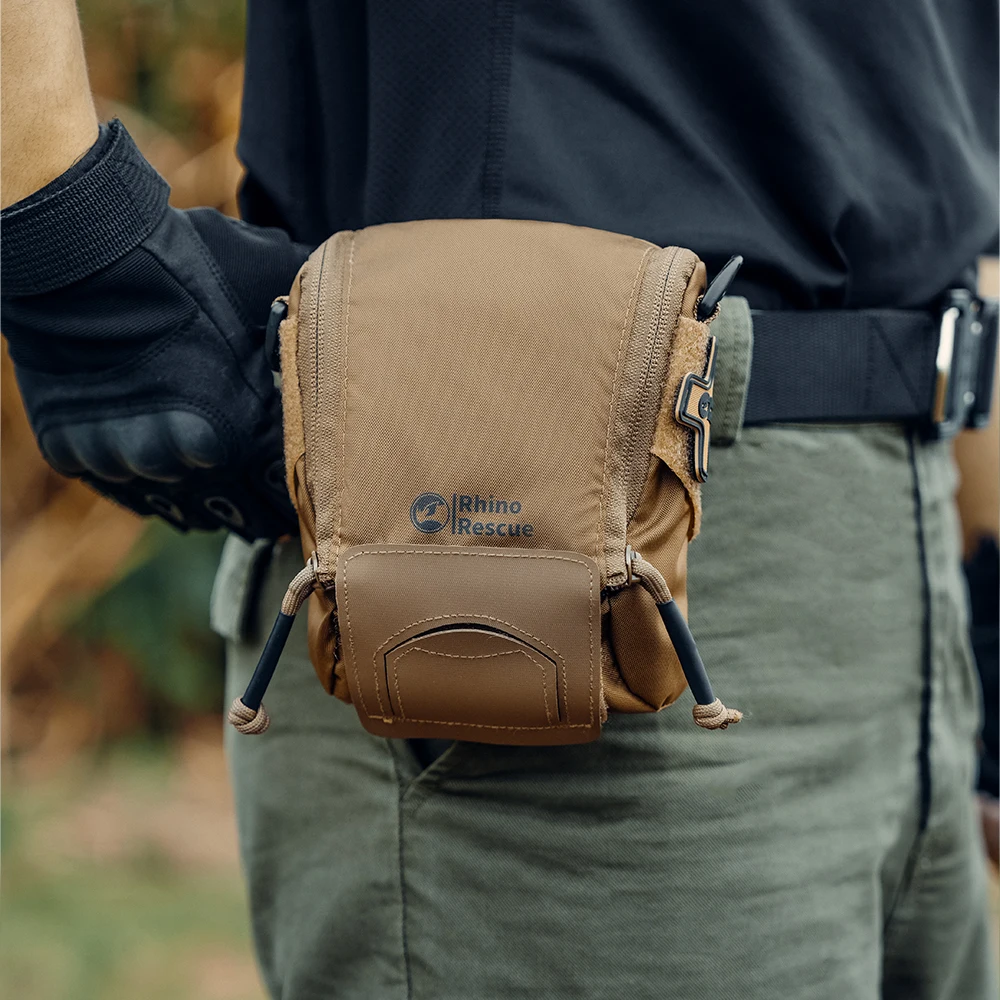 Rhino Rescue Tactical Molle Admin Pouch Laser Cut EDC Utility Bag Horizontal Modular Pouch for Camping Hiking Gear (Empty)