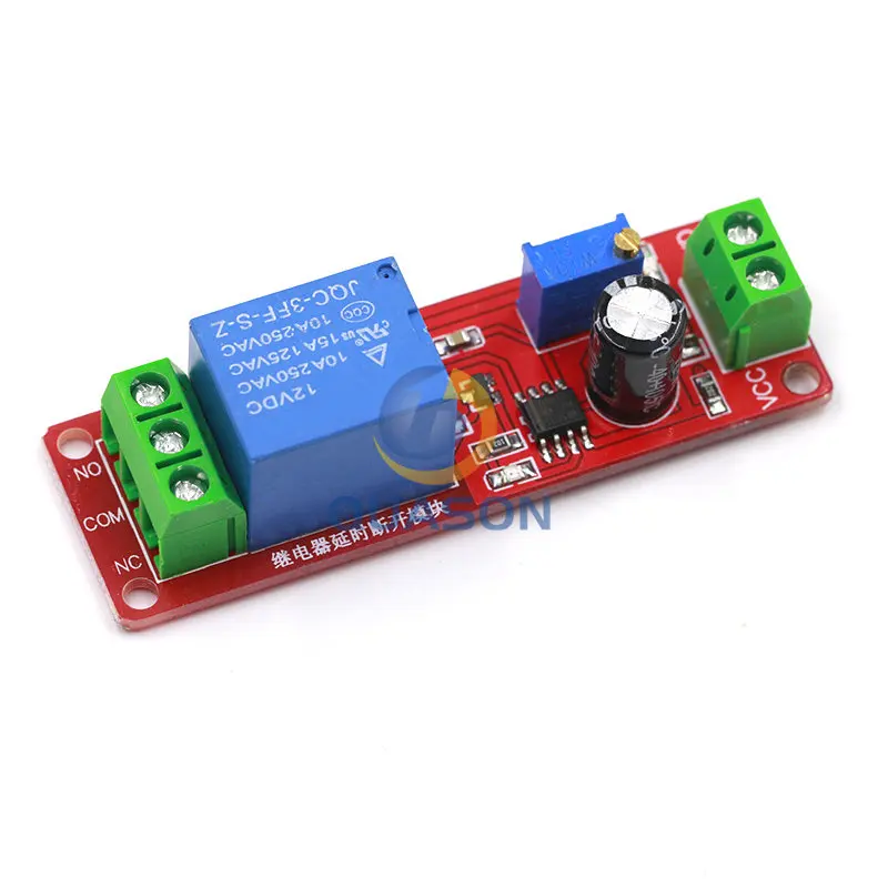 Interruptor de temporizador NE555 DK555, módulo de desconexión ajustable, módulo de relé de retardo de tiempo DC 12V, Escudo de relé de retardo 0 ~ 10S