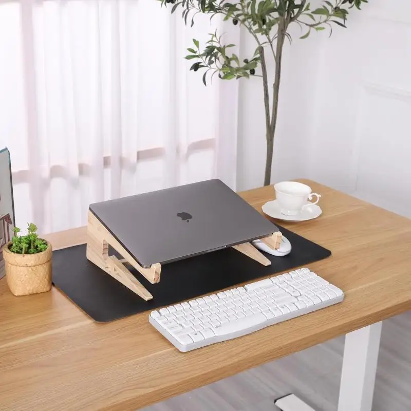 Soporte plegable de madera para ordenador portátil, Base ajustable de refrigeración, disipación de calor para Macbook