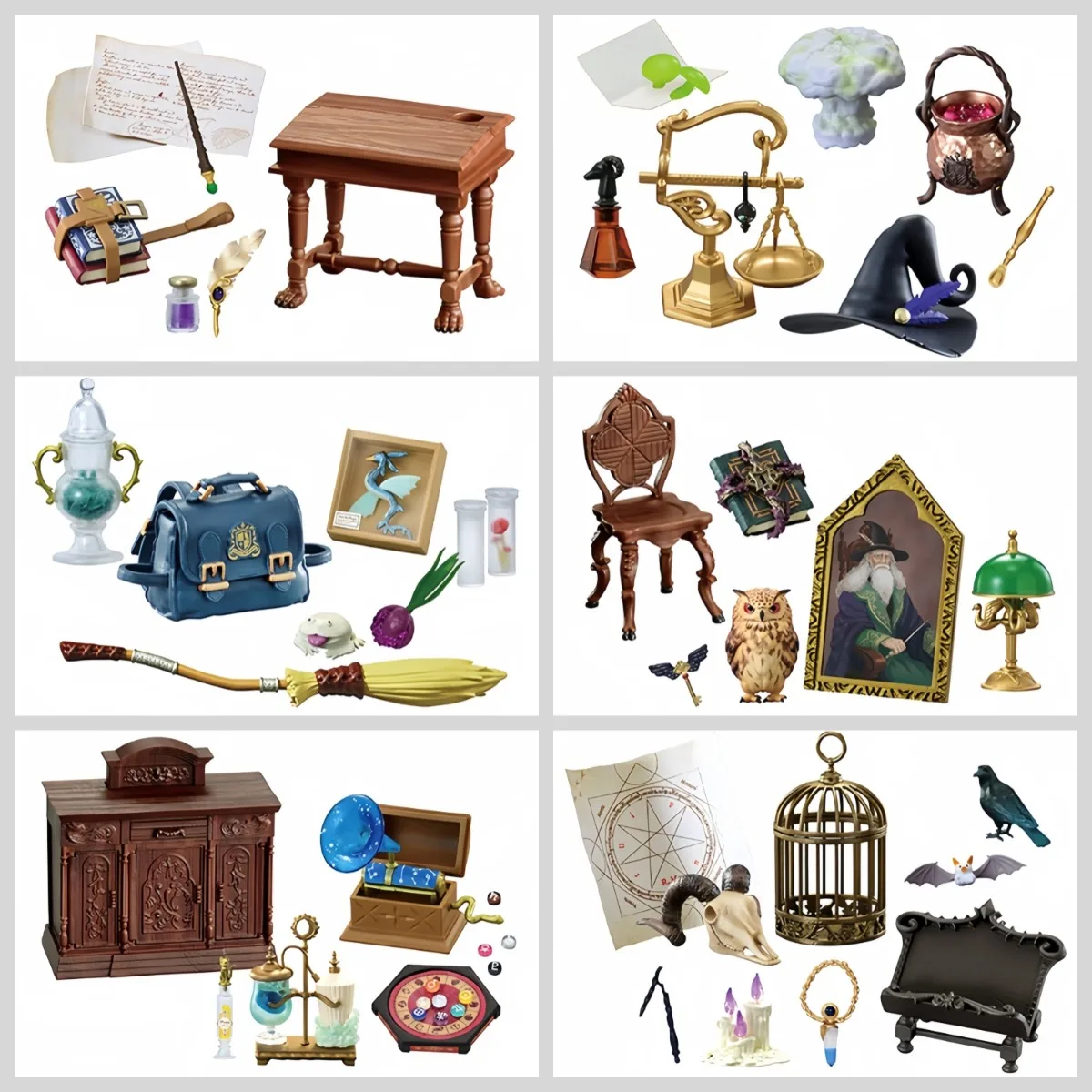 RE-MENT Candy Toy Mini Miniature Scene Display School of Witchcraft and Wizardry Magic Props Table Decoration Blind Box Gifts