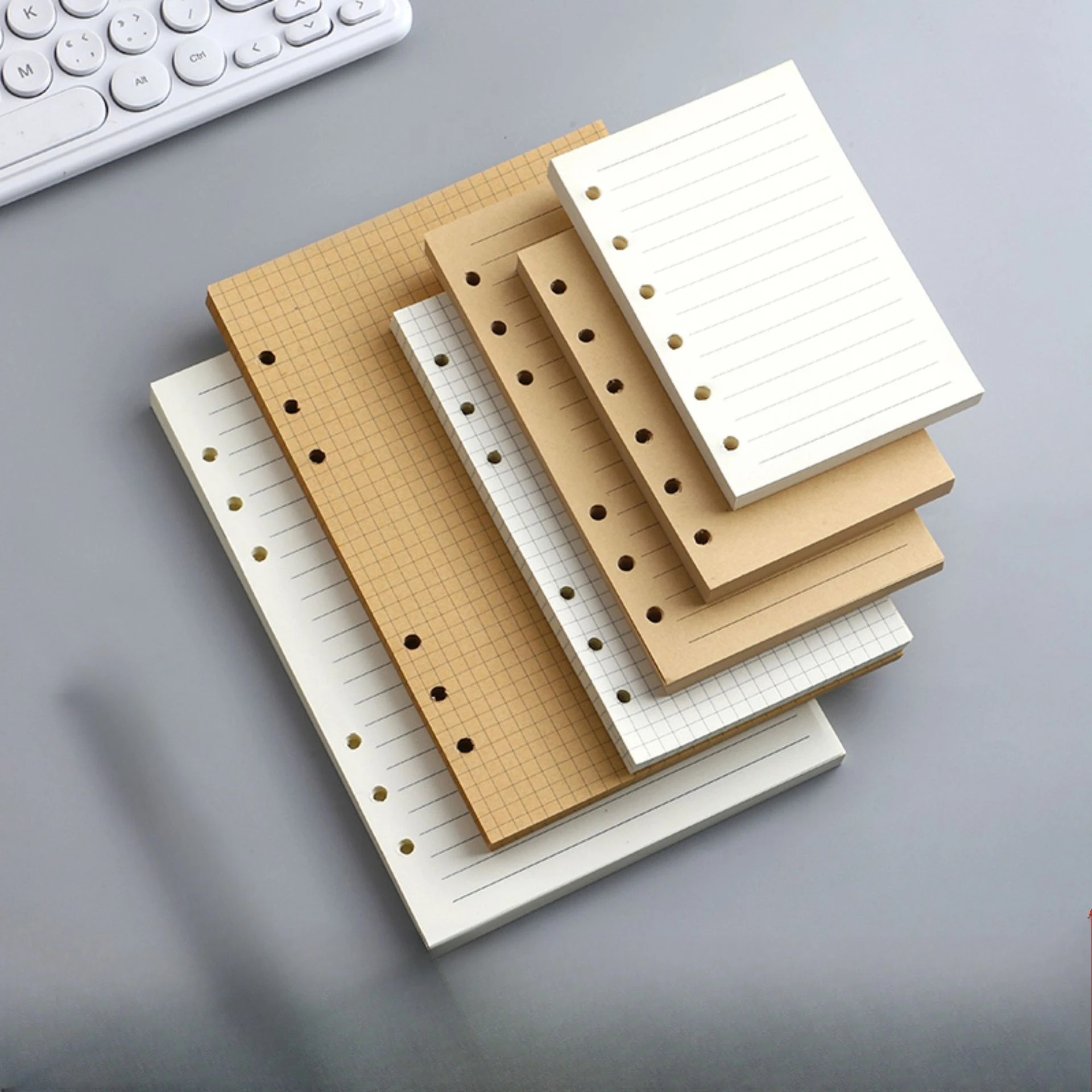 45 Sheets A5 A6 A7 Loose Leaf Notebook Refill Spiral Binder Inner Page Line Blank Craft Grid Inside Paper Stationery