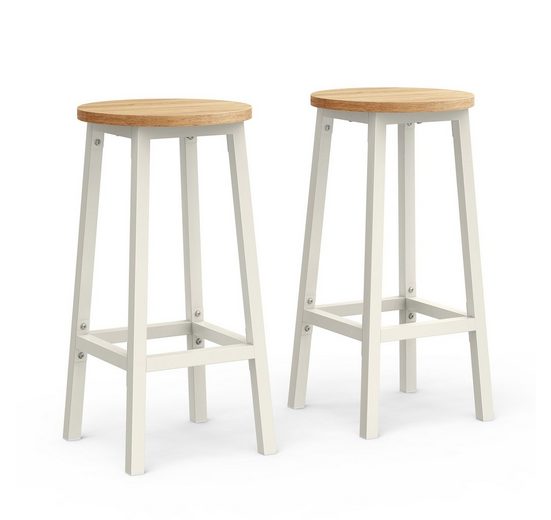 VASAGLE Barhocker Barstühle (Set, 2 St), bis 100kg belastbar