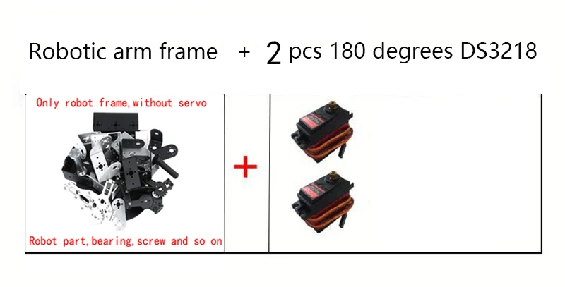 2 Dof Roboter-Roboter-Metalldrehplattform, steuerbarer elektrischer Schwenk-/Neigungsmanipulator, horizontale und vertikale Drehung, Roboter-DIY-Kit
