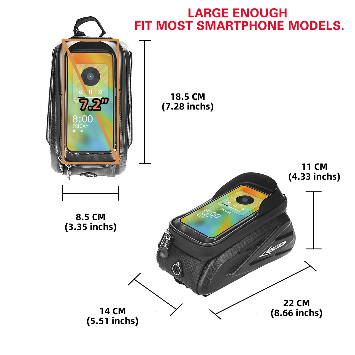 Borsa per bicicletta borsa per tubo anteriore borsa rigida borsa per ciclismo borsa per telaio borsa per tubo superiore borsa per Mountain bike borsa per bicicletta accessori per biciclette