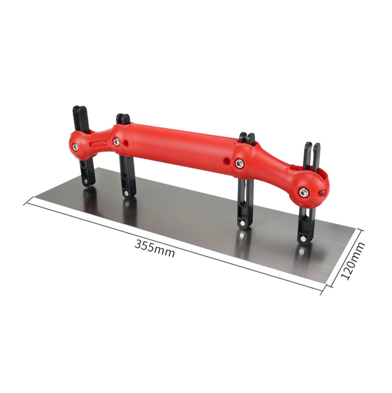 1Pc Adjustable High-Carbon Steel Curved Trowel for Drywall Skimming, Wall Smoothing, and Putty & Mortar Applications