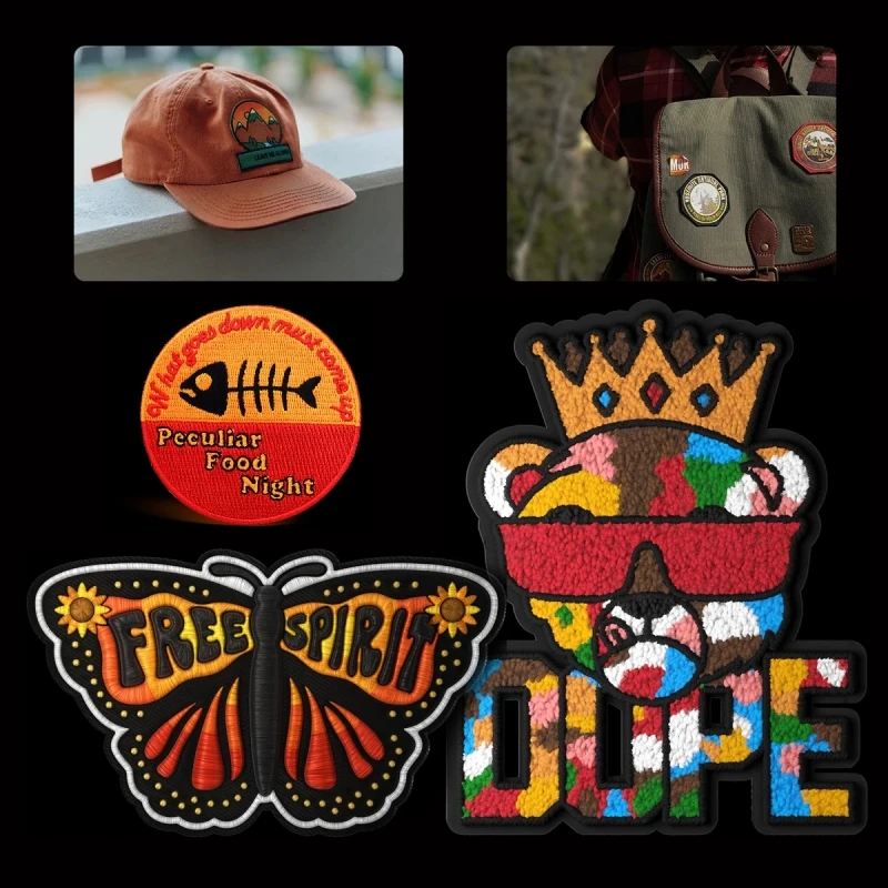 Tùy Chỉnh Thêu Miếng Dán Cho Quần Áo Personized Logo Tùy Chỉnh Thêu Sắt Trên Miếng Dán Kinh Doanh May Móc Appliques QA DIY