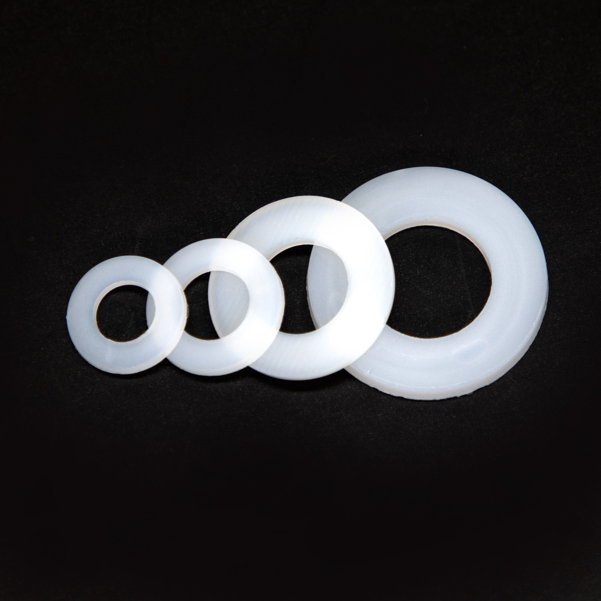 500 Uds M2 M2.5 M3 M4 M5 M6 M8 M10 arandela plana de nailon de plástico blanco junta plana tornillo perno aislamiento arandela Kit de montaje