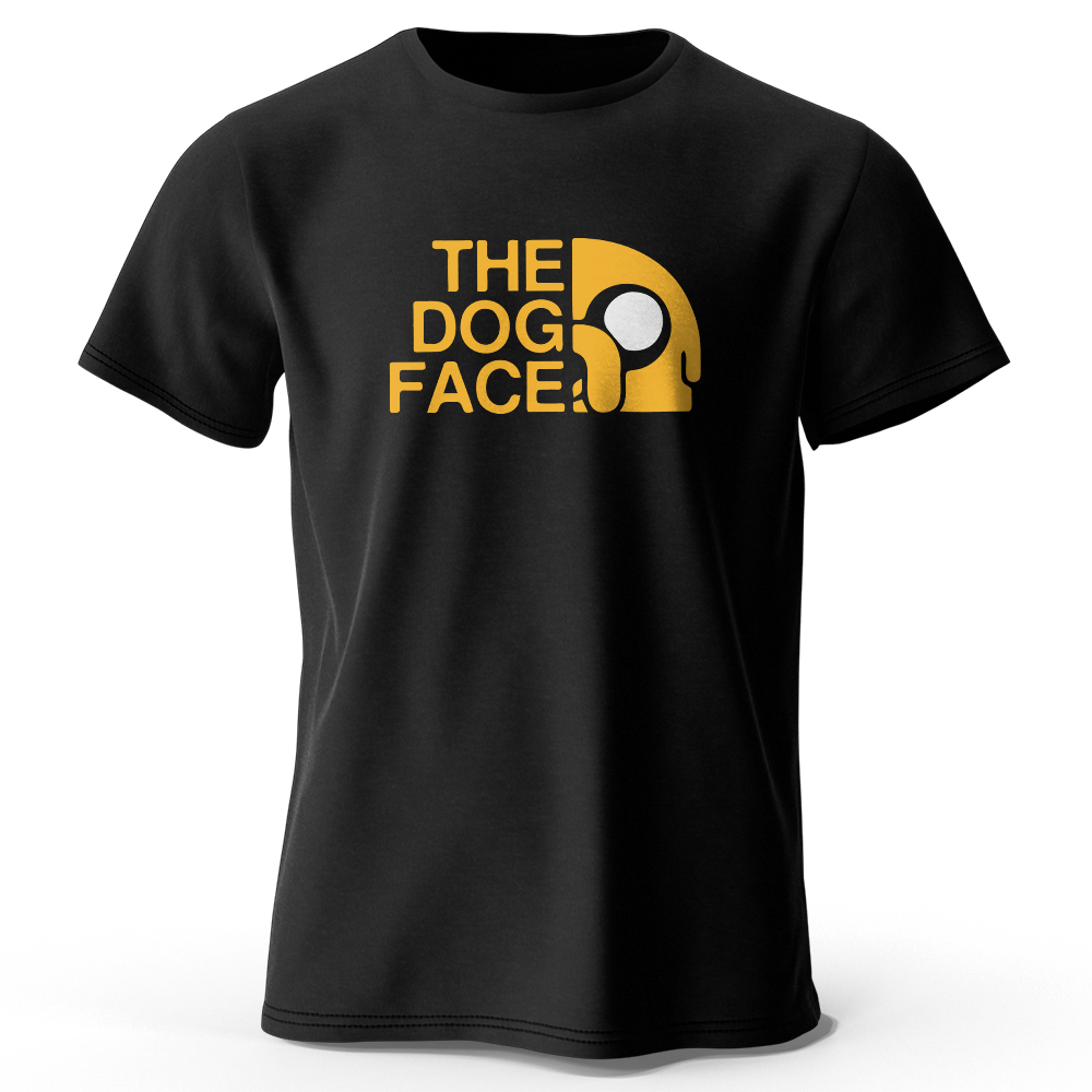 Camiseta impressa Jake The Dog dos homens, tops grandes, camisetas gráficas engraçadas para homens e mulheres