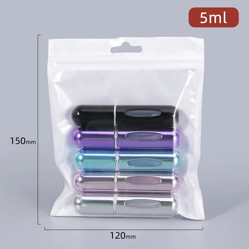5Pcs 5ml 스프레이 향기 펌프 향수병 리필 형 스프레이 분무기 병 미니 여행 빈 화장품 용기
