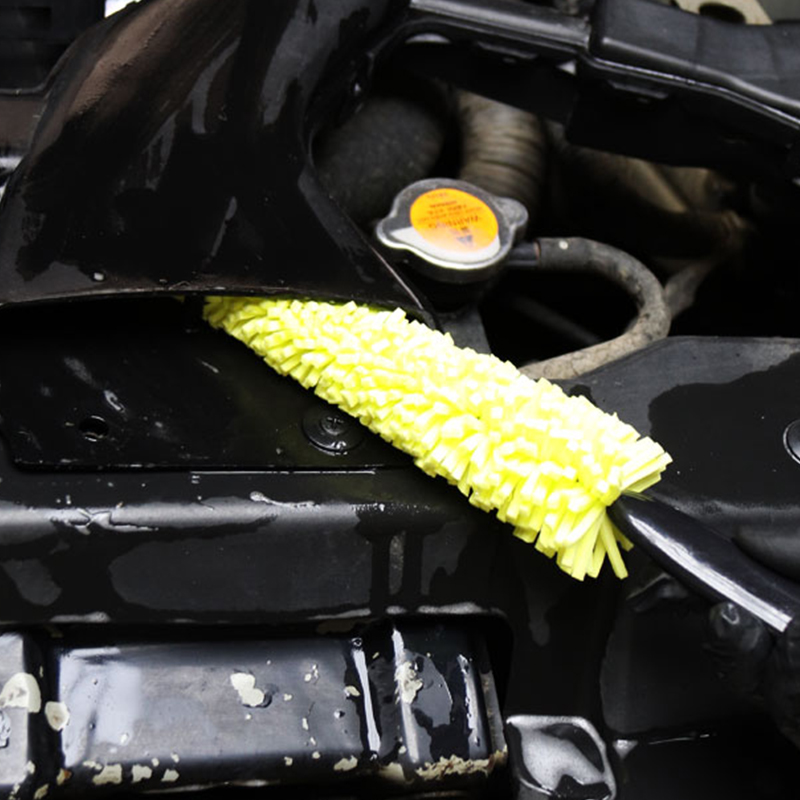 Limpiador de llantas de coche, cepillo limpiador de ruedas, cepillo para llantas de neumáticos con mango de plástico, herramienta de limpieza de lavado de detalles automático portátil