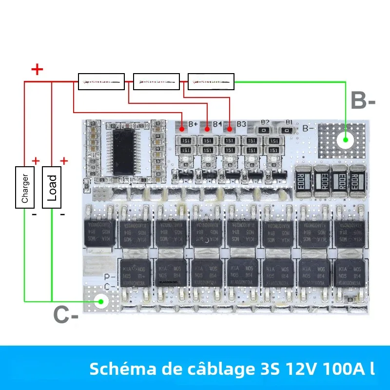 TZT 5S 4S 3S BMS 100A 21V 18V 16.8V 12V 18650 Li-ion LMO batterie au Lithium ternaire Protection Circuit imprimé Balance charge