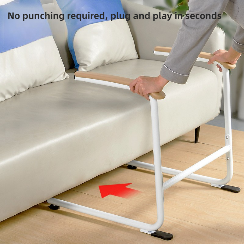 Aluminium verstelbare leuning aan het bed Hoogwaardige toiletveiligheidsbeugel Anti-tip banksteunhandgreep Antislip badkamerhulpframe