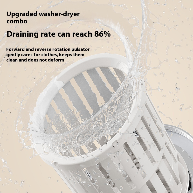 Mini máquina de lavar turbo 3L totalmente automática pequena com carregamento USB portátil para meias e roupas íntimas específicas.