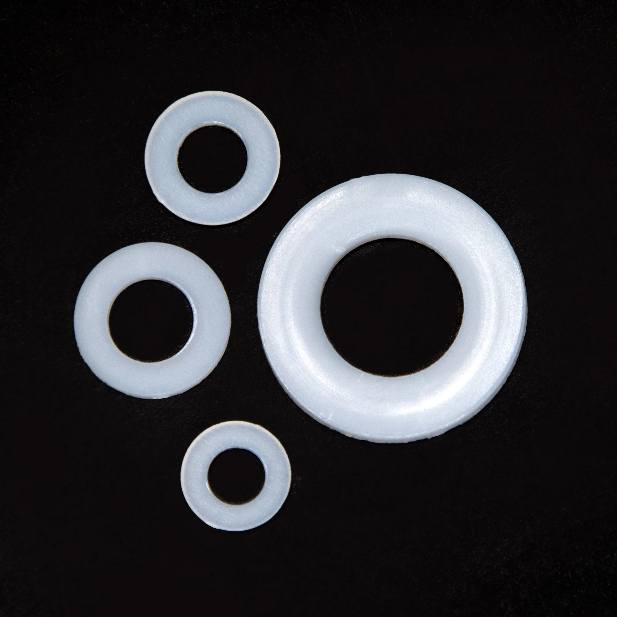 500 Uds M2 M2.5 M3 M4 M5 M6 M8 M10 arandela plana de nailon de plástico blanco junta plana tornillo perno aislamiento arandela Kit de montaje