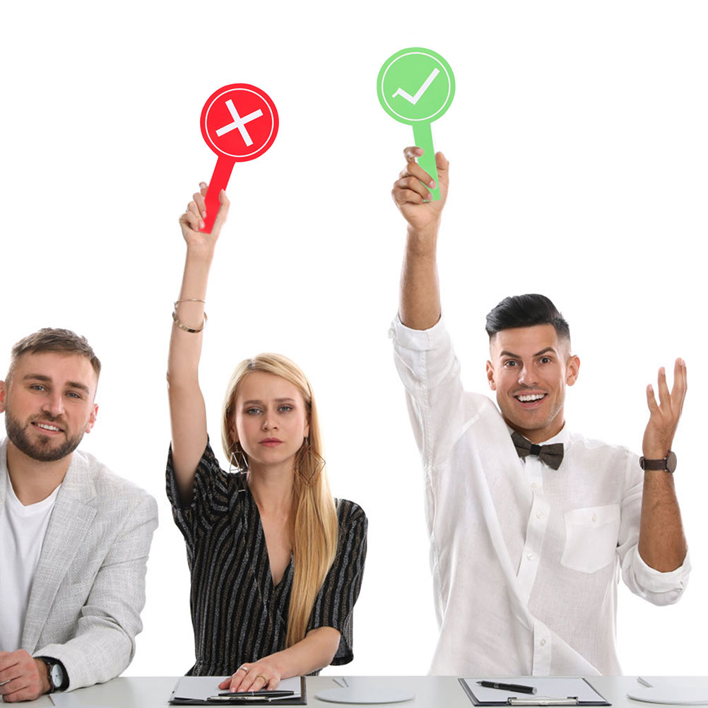 4 Pcs Game Clearance Hand Holding Toy Answer Paddle Toys Classroom Judging Board for Teacher The Sign Voting Accessory