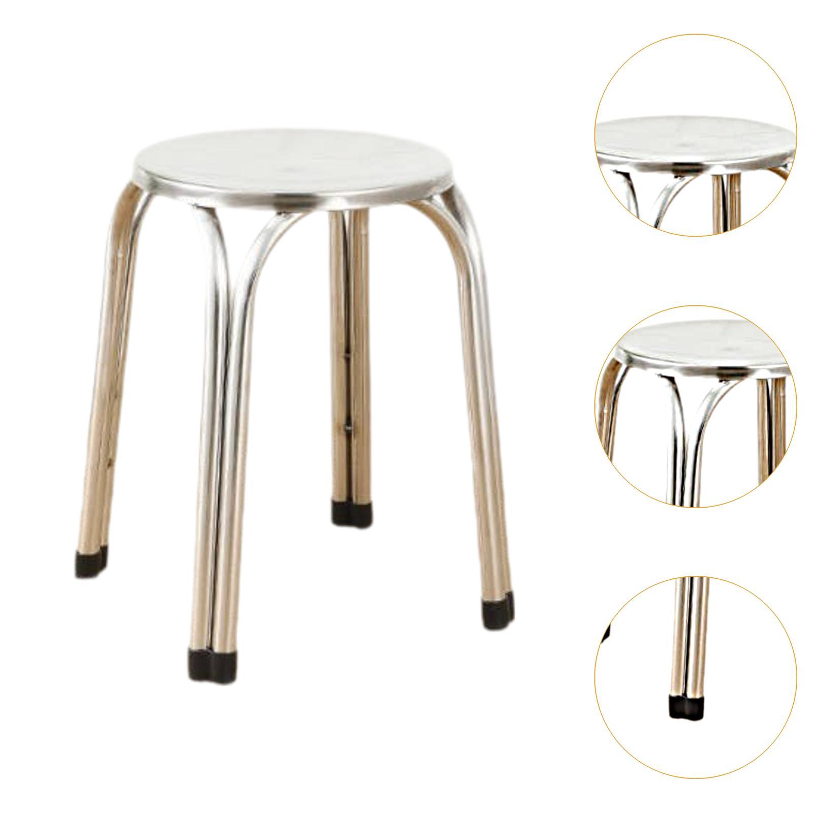 Stacking Stool Round Stainless Steel Nonslip Portable Nesting Sturdy Classroom Stools Furniture Stools. for Home Living Room