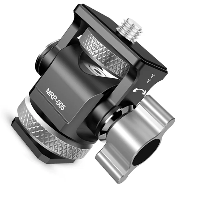 【Item Terlaris】 Adaptor Sepatu Dingin Kepala Tripod Dudukan Monitor Mini 1/4 Inci untuk Mikrofon Flash Kamera Lampu Isi LED untuk Moun