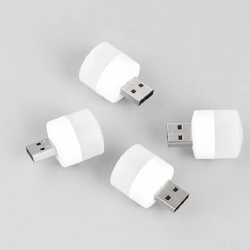 5PCS Mini Super Bright Eye Protection Book Light USB Plug Lamp Computer Mobile Power Charging USB Small LED Night Light