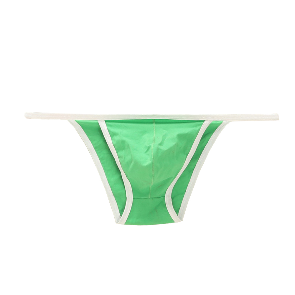 Tanga de mezcla de algodón rosa para hombre, ropa interior con bolsa contorneada, Tanga con estilo de bikini y material de jersey fino en tiro bajo