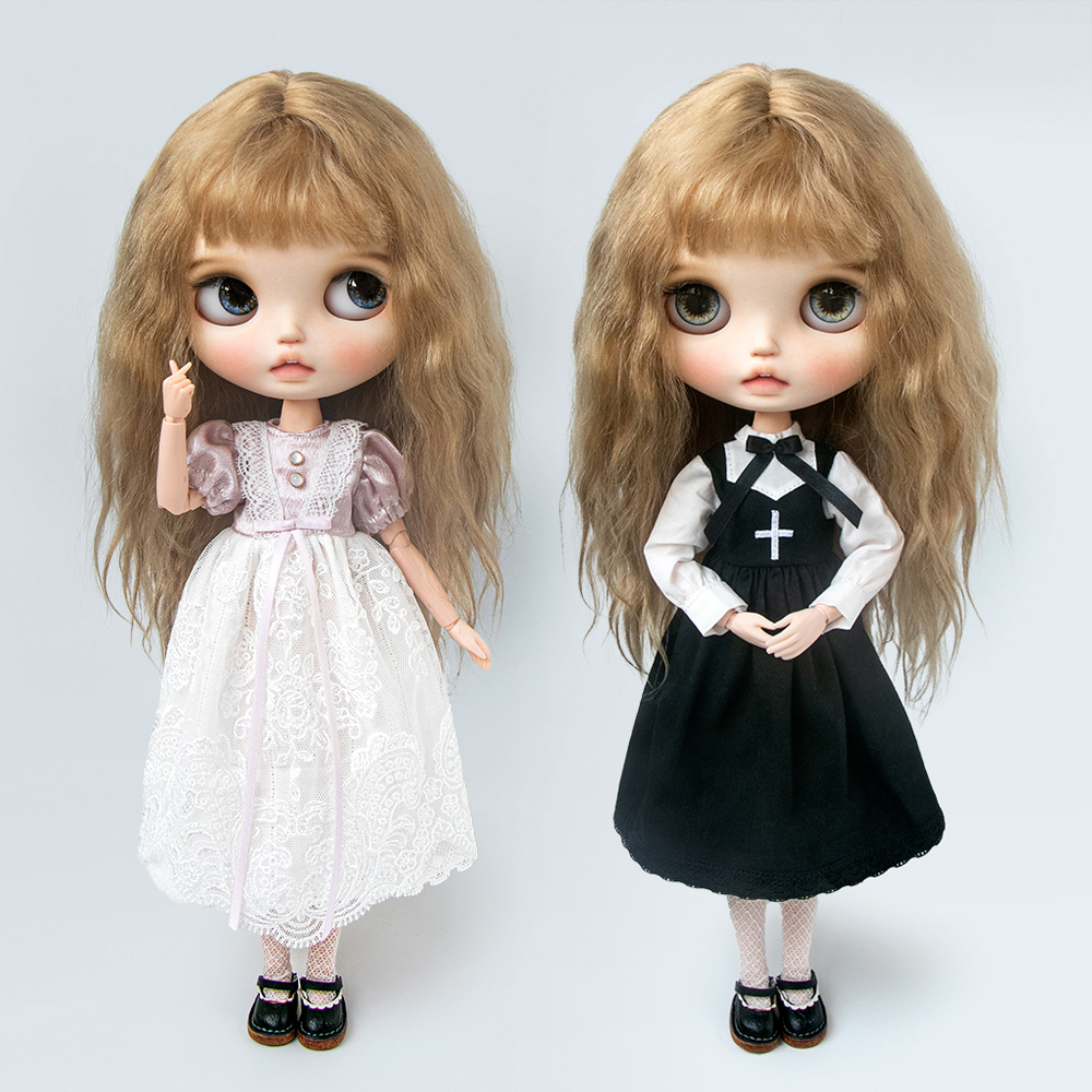 Одежда Blyth, кружевное винтажное платье, рубашка, плиссированная юбка, униформа, комплект юбки горничной, костюм Ymy Licca Azones Ob22 24 27, аксессуары для кукол