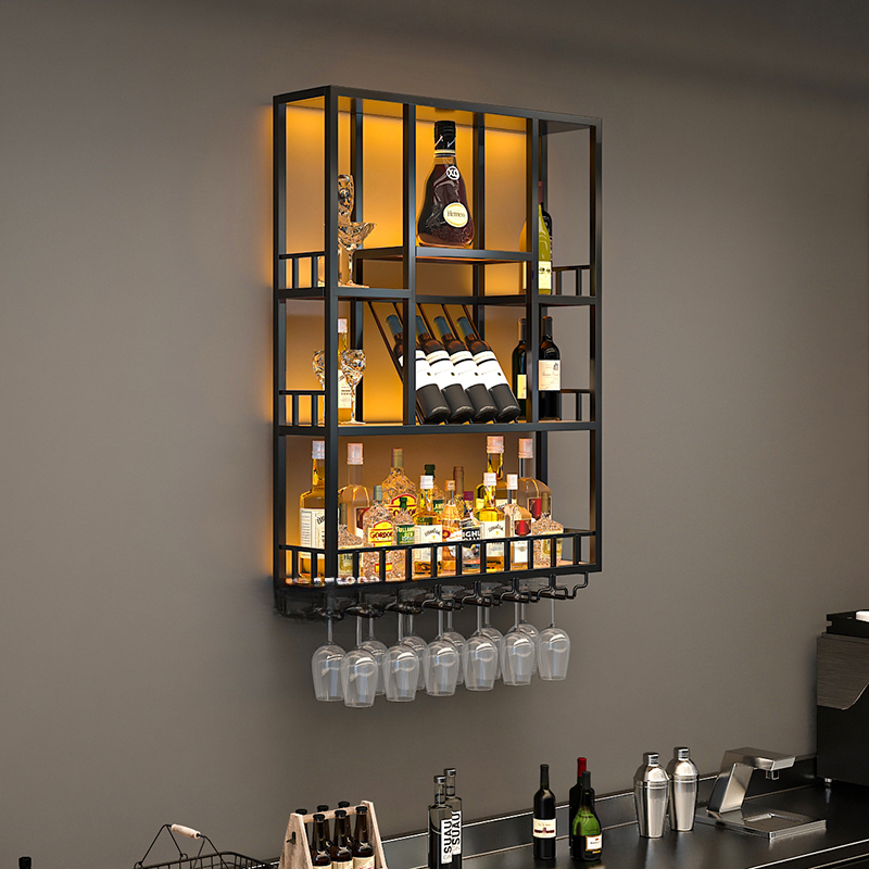 Vitrine, Weinschrank, Whisky, rustikal, für den Innenbereich, Bauernhaus, tragbare Weinregale, luxuriös, für draußen, Mini-Holz, Armadi Aperti-Möbel