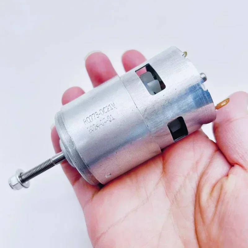 Motor dc 21v rolamento duplo 775 9500-10000rpm motor de escova de alta potência para operação eficiente de cortador de grama elétrico