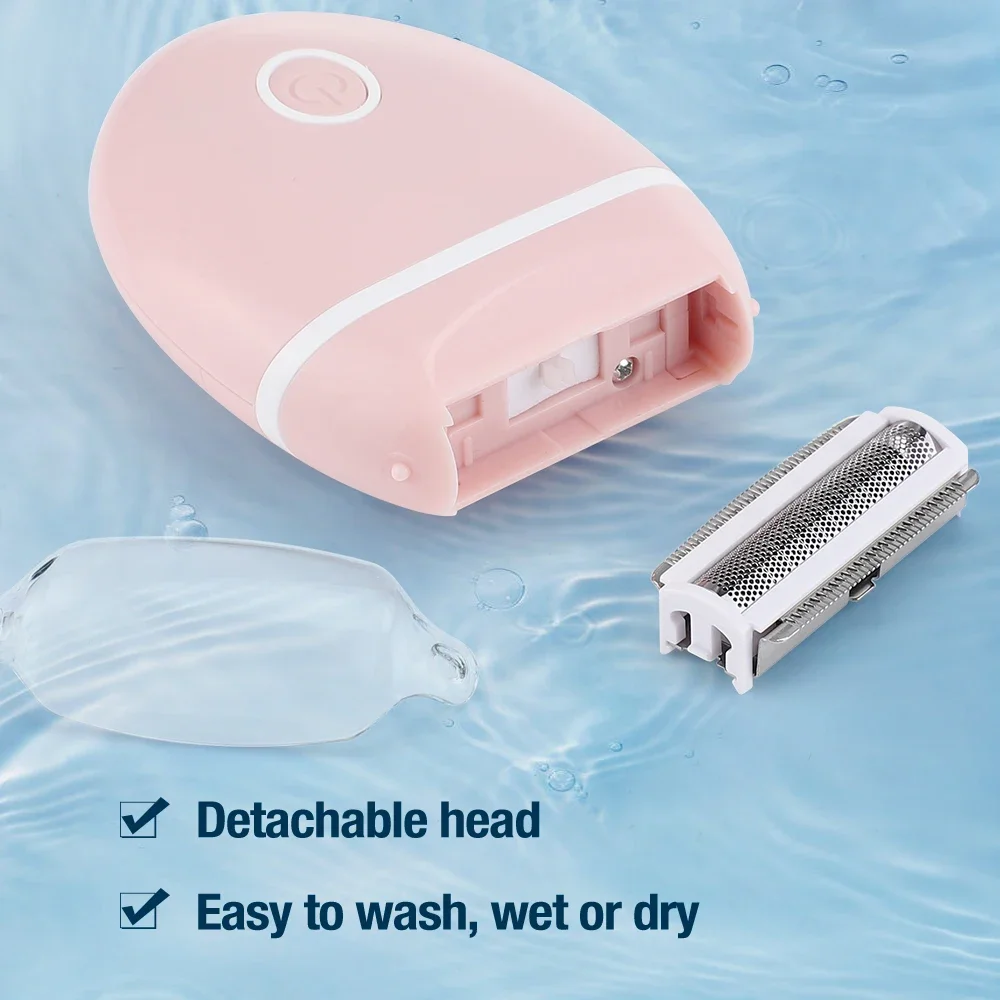 여성용 3 in 1 면도기 전기 미니 세척 가능 면도기 전신 다리 겨드랑이 친밀한 부위를 위한 특수 제모 장비