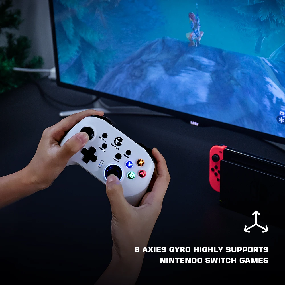 GameSir T4 Pro 2.4G Wireless Mobile Controller Bluetooth Gamepad with 6-axis Gyro for Nintendo Switch Android iPhone PC Joystick