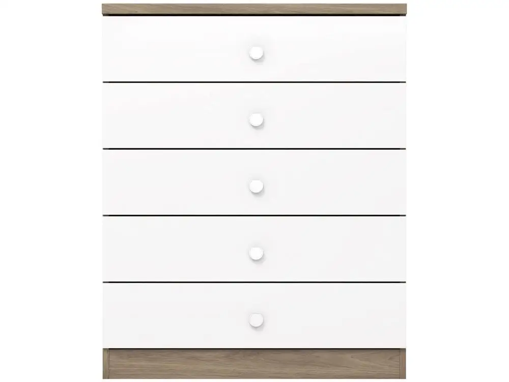 Quarto de Bebê Completo com Berço Cômoda e Guarda-roupa Henn Bala de Menta Rústico e Branco