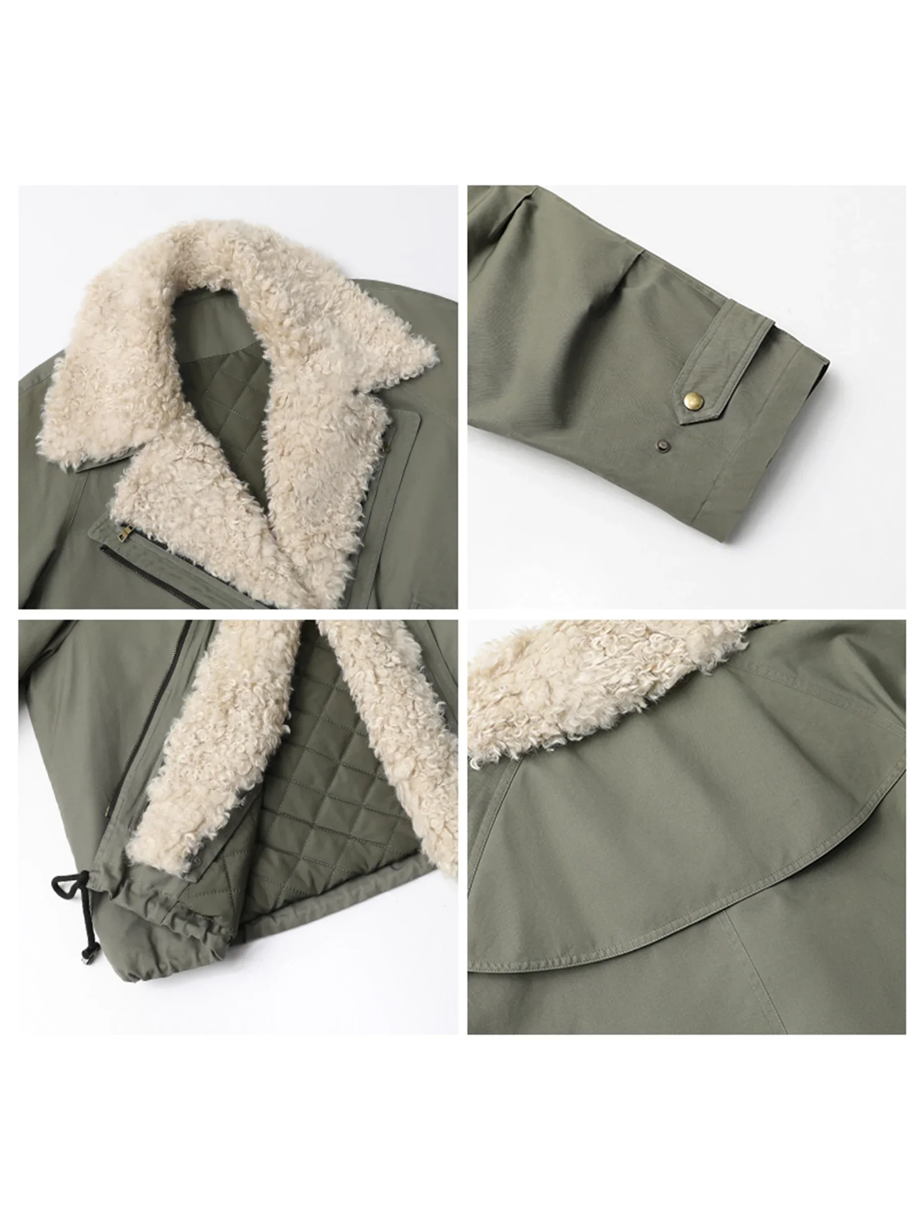 CHIC VEN-abrigos para mujer, ropa de calle holgada e informal, Chaqueta de algodón Retro para motocicleta, abrigo grueso y cálido para mujer, Otoño e Invierno 2024
