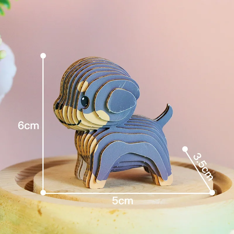 ใหม่ 3D น่ารักลูกสุนัขกระดาษจิ๊กซอว์ปริศนาเด็กบ้านโรงเรียนเด็ก Interactive เกมปริศนาของเล่นของเล่นเพื่อการศึกษาสําหรับเด็ก