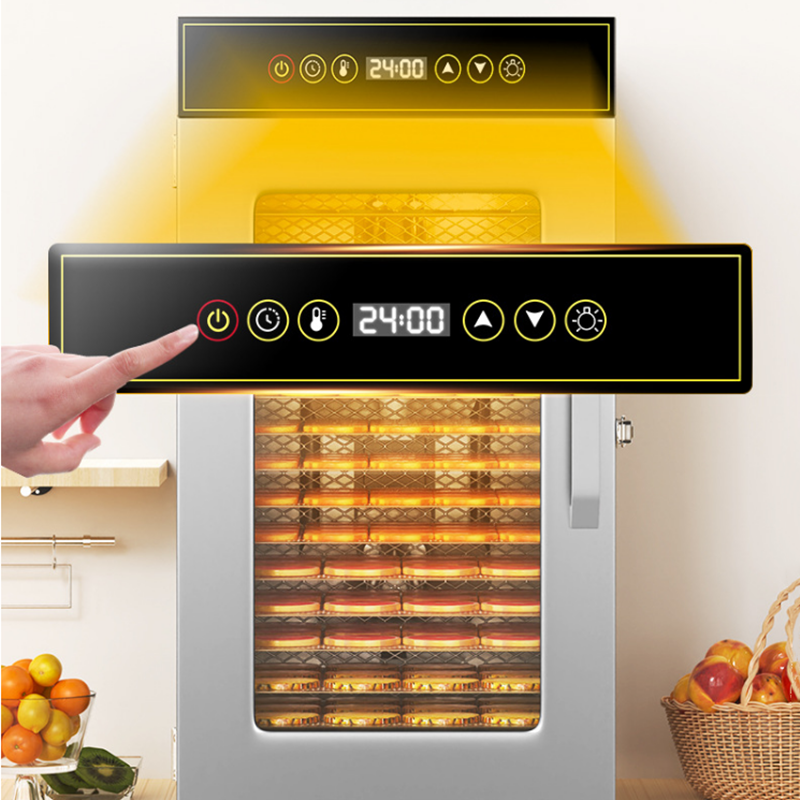 18-уровневый дегидратор пищевых продуктов премиум-класса из нержавеющей стали для коммерческого и домашнего использования, регулируемая энергоэффективная сушка фруктов/мяса/травы