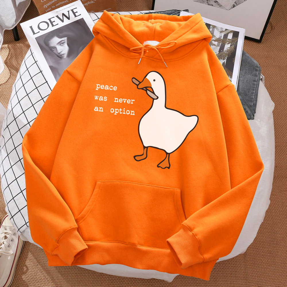 La paix n'a jamais une Option imprimé sweat hommes rue surdimensionné automne à capuche Hipster doux sweats à capuche Hip Hop vêtements de sport chauds