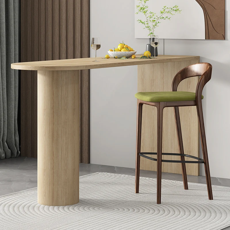1 peça banco de bar de madeira com encosto cadeira de almofada de veludo (altura do assento 65cm) assento de barra de altura de balcão de móveis com almofada macia