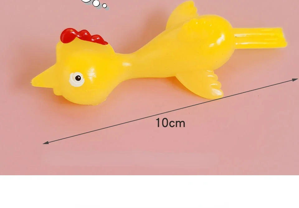 5-50 pçs novidade catapultada ejeção frango brinquedo luz borracha dedo brincadeira brinquedo voador estilingue frango dedo brinquedos turquia pegajoso