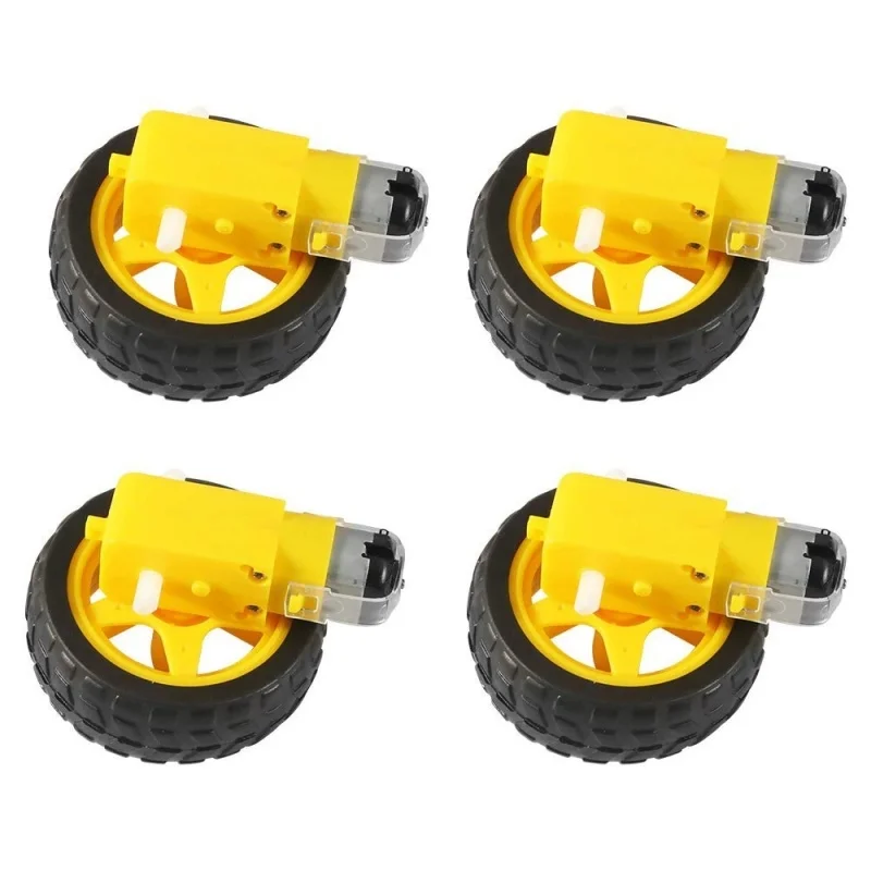 L298N-Motorantriebs-Controllerplatine + 4 DC-TT-Motoren + 4 Räder + 3 Spezifikationen von DuPont-Kabeln
