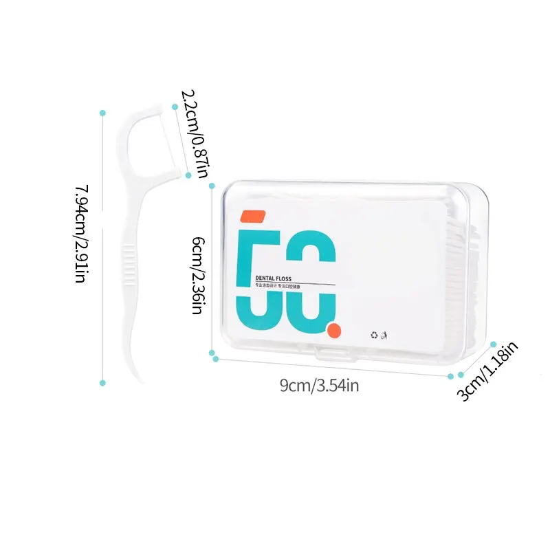 150pcs Dental Floss Plastic Toothpicks Disposable Cleaning between Teeth Portable Box Oral Hygiene