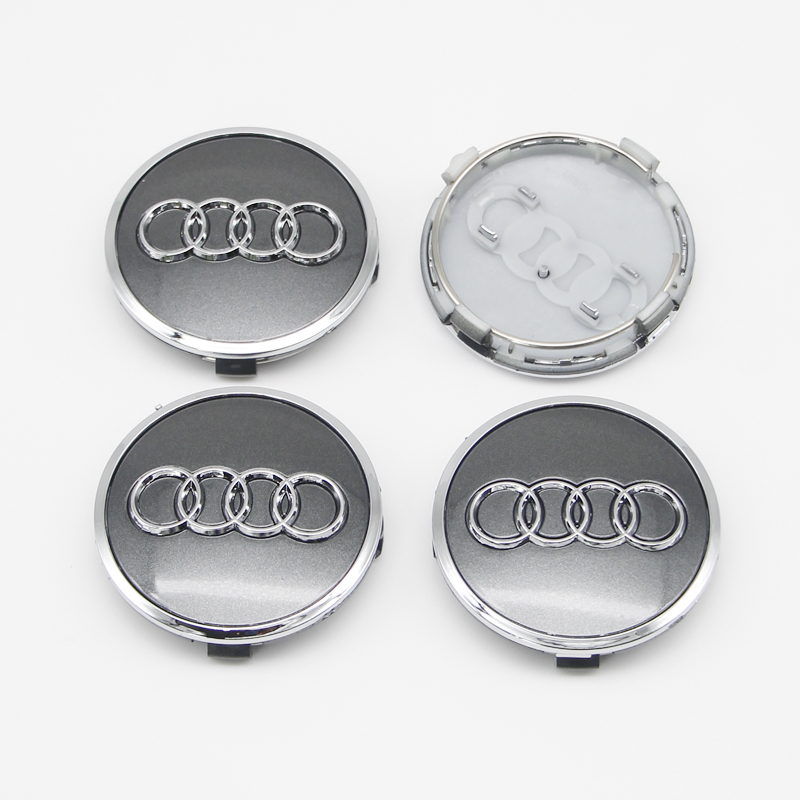 4 Uds 60mm 61mm 68mm 69mm estilo de coche tapa central de rueda cubiertas de cubo insignia para Audi TT B5 B6 B7 B8 8P 8V 8L C6 C7 4F A1 A3 A5 A6 Q3