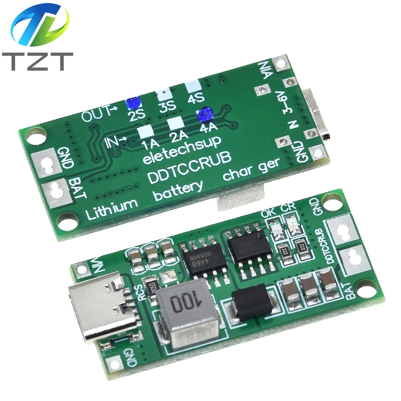 Multi-Cell 2S 3S 4S Type-C To 8.4V 12.6V 16.8V Step-Up Boost LiPo Polymer Li-Ion Charger 7.4V 11.1V 14.8V 18650 Lithium Battery