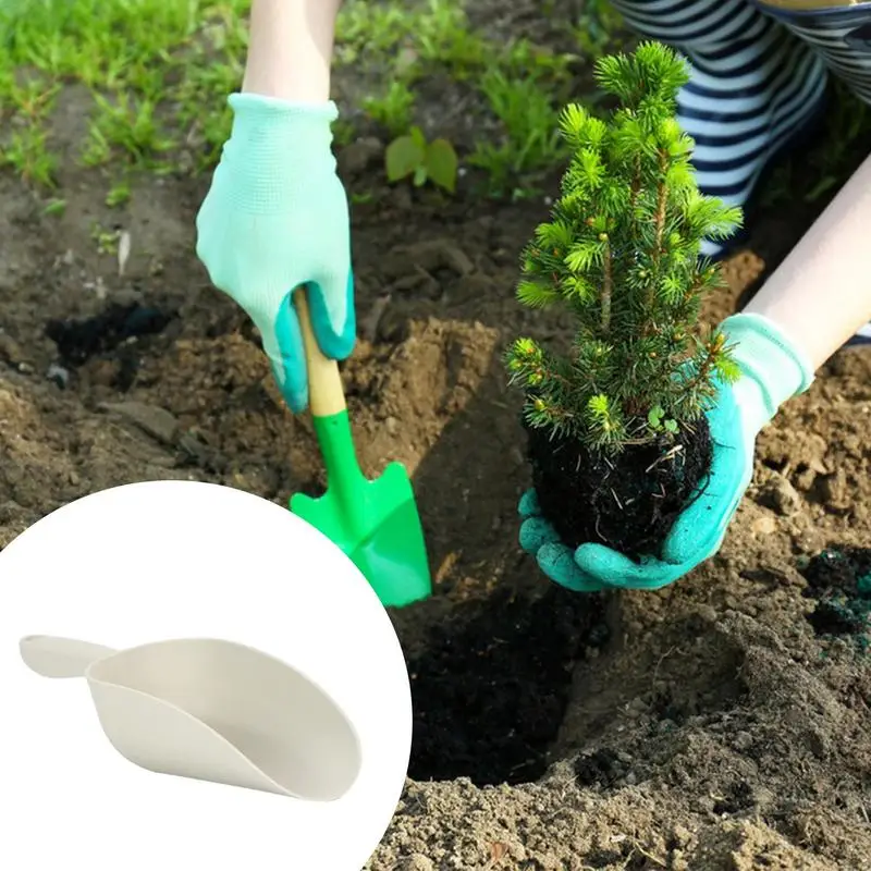 Soil Scoops Large Capacity Garden Shovel With Ergonomic Handle Gardening Hand Tools For Beach Play Pot Planting Soil Digging