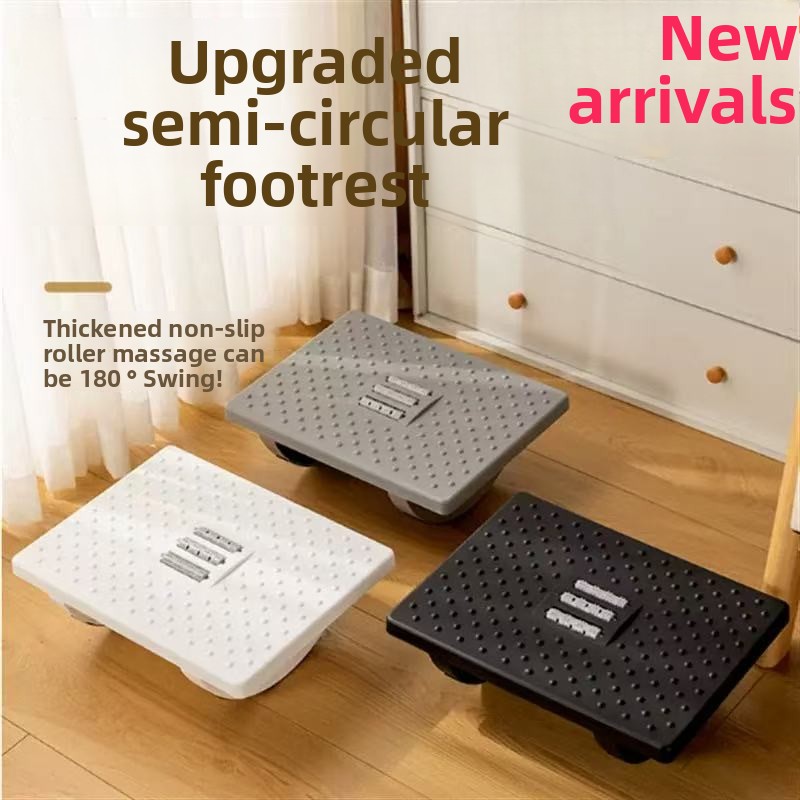 2025 Portable Foot Rest Under Desk Ergonomic Foot Stool With Massage Rollers For Home Office Comfort