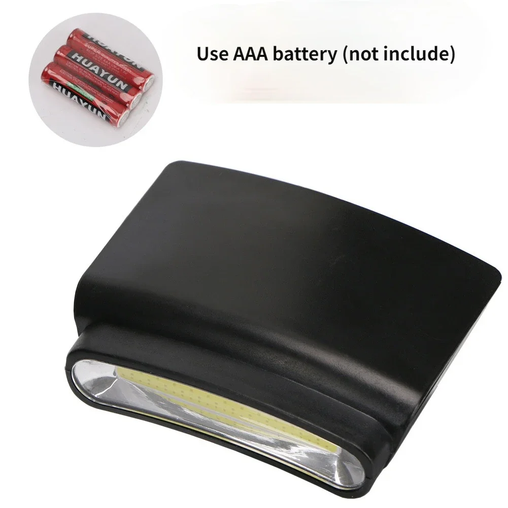 Di Động Đèn Pha Kẹp Trên Nắp Đèn LED COB Đèn Pha Đèn Pin Mini Chiếu Sáng Ngoài Trời Ánh Sáng Đèn Pin Sử Dụng 3 * AAA pin