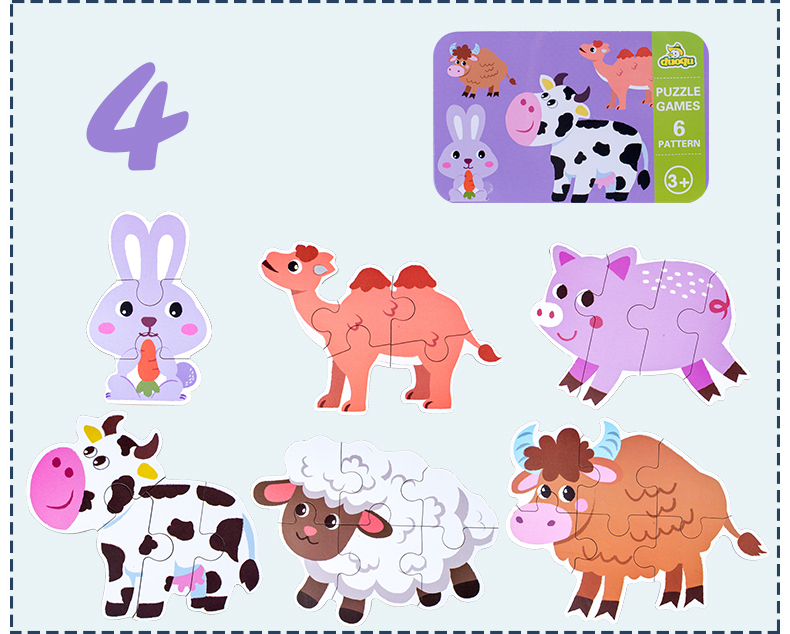 Juegos de rompecabezas Montessori para bebés, juguetes educativos, tablero de rompecabezas 3D de madera, rompecabezas para niños de 2 a 4 años