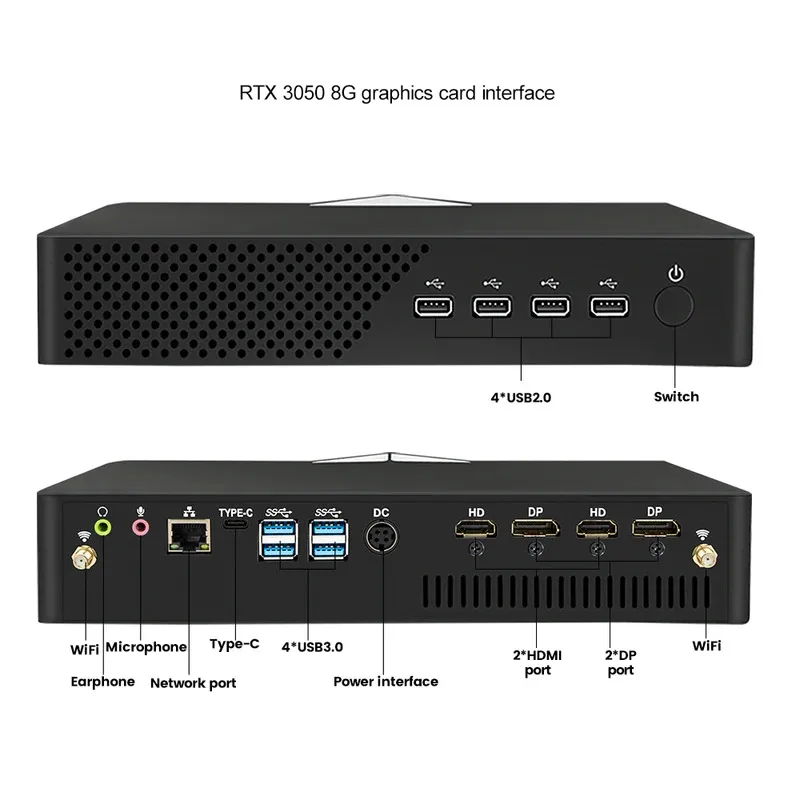 Aotesier novo pc de jogos nv-idia rtx 3050 8g gddr6 núcleo i9 i7 i5 desktop mini gamer computador janela 11 2 * hd-mi2.1 2 * dd1.4 4x8k uhd