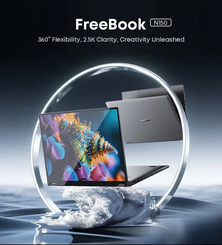 CHUWI 프리북 태블릿 노트북 2-in-1 인텔 N150 13.5인치 FHD 터치스크린 16GB LPDDR5 RAM 512GB SSD WIFI 6 BT5.2 윈도우 11