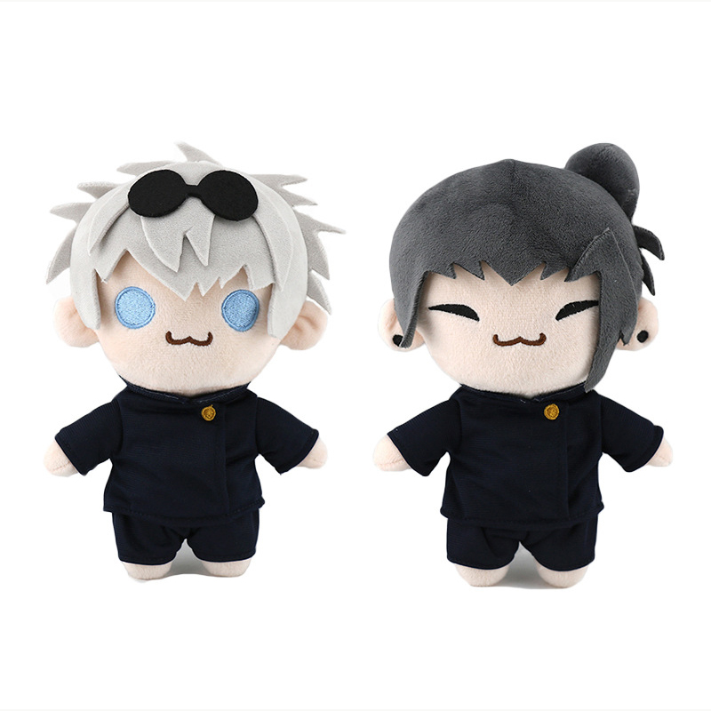 Kawaii jujutsu kaisen brinquedo de pelúcia personagem do jogo dos desenhos animados satoru gojo getou suguru boneca de pelúcia jujutsu kaisen boneca