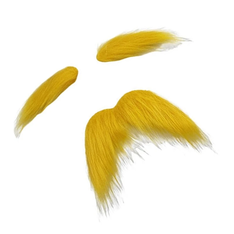 Novidade conjunto sobrancelhas bigode para homens mulheres, barba falsa, bigode, sobrancelhas falsas, acessórios
